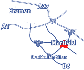 So finden Sie Martfeld.